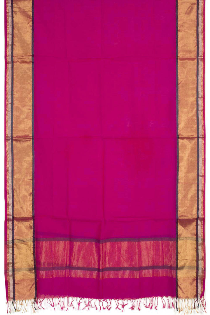 Pink Handloom Maheshwari Silk Cotton Dupatta 10062945