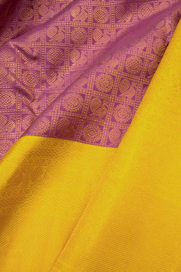 Byzantine Purple Pure Zari Korvai Kanjivaram Silk Saree 10063072
