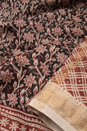 Black Bagh Printed Silk Cotton Saree 10063095