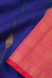 Lapiz Blue Pure Zari Kanjivaram Silk Saree 10063126