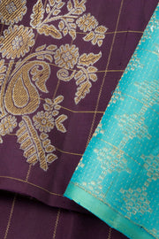 Congo Brown Pure Zari Kanjivaram Silk Saree 10063144