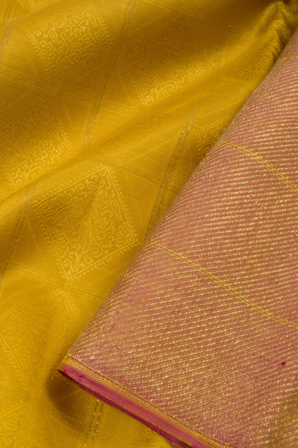 Mustard Yellow Pure Zari Kanjivaram Silk Saree 10063150
