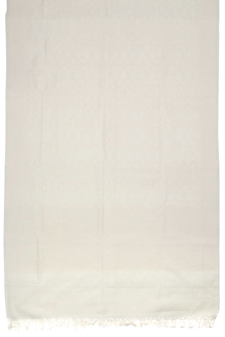 White Banarasi Cotton Salwar Suit Material