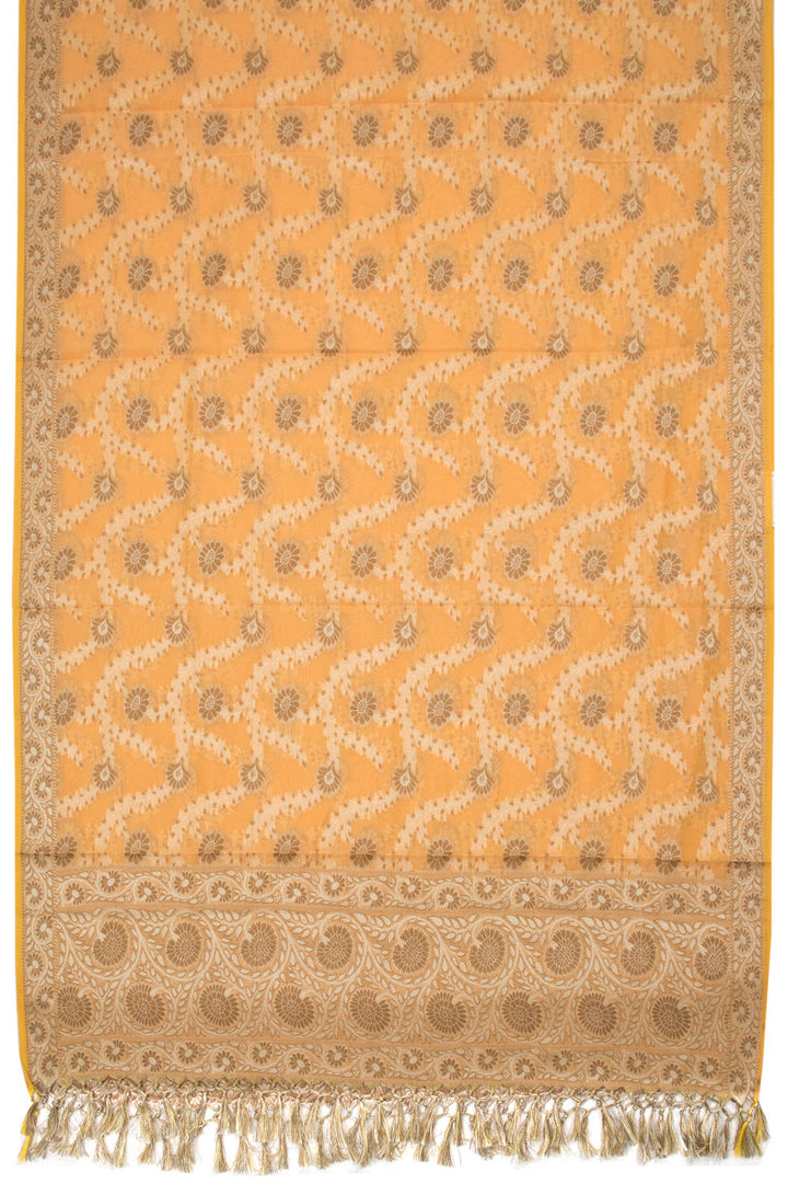 Orange Banarasi Cotton Salwar Suit Material