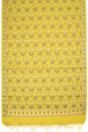 Lemon Yellow Banarasi Cotton Salwar Suit Material 