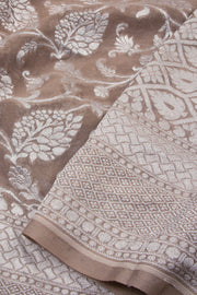 Grey Banarasi Katrua Georgette Saree