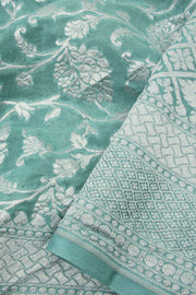 Blue Banarasi Katrua Georgette Saree