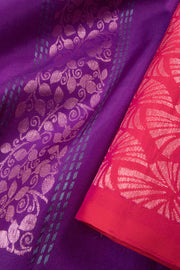 Eggplant Purple Handloom Kanjivaram Soft Silk Saree 10063251