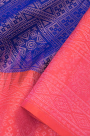 Ink Blue Handloom Kanjivaram Soft Silk Saree 10063262