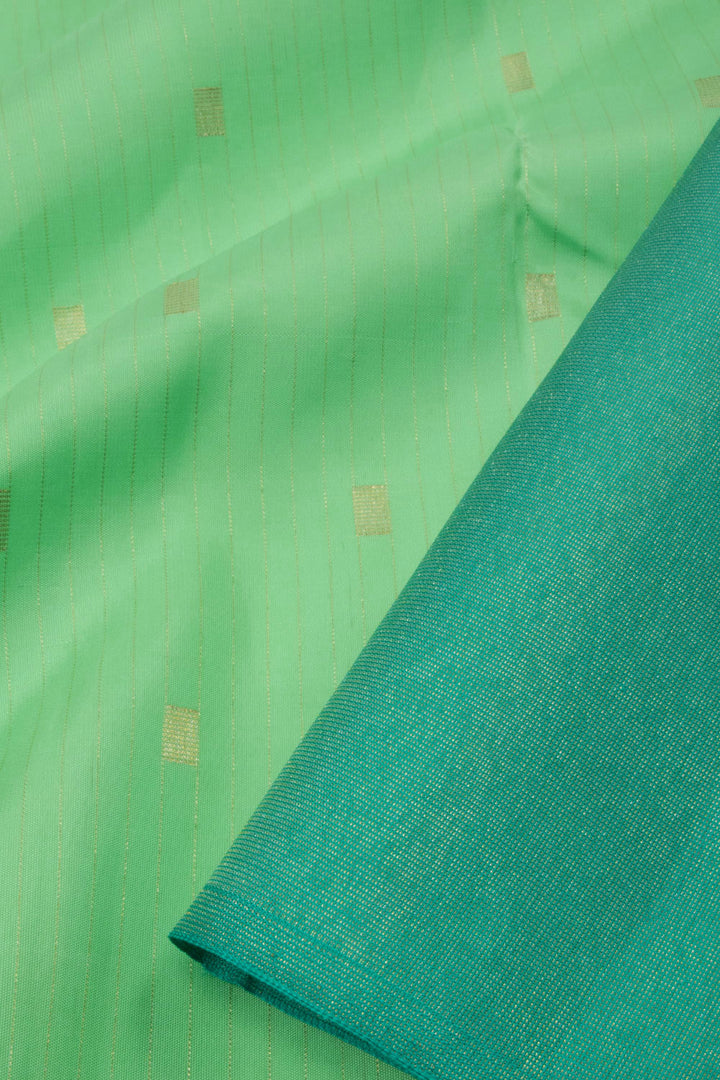 Mint Green Pure Zari Kanjivaram Silk Saree 10063321