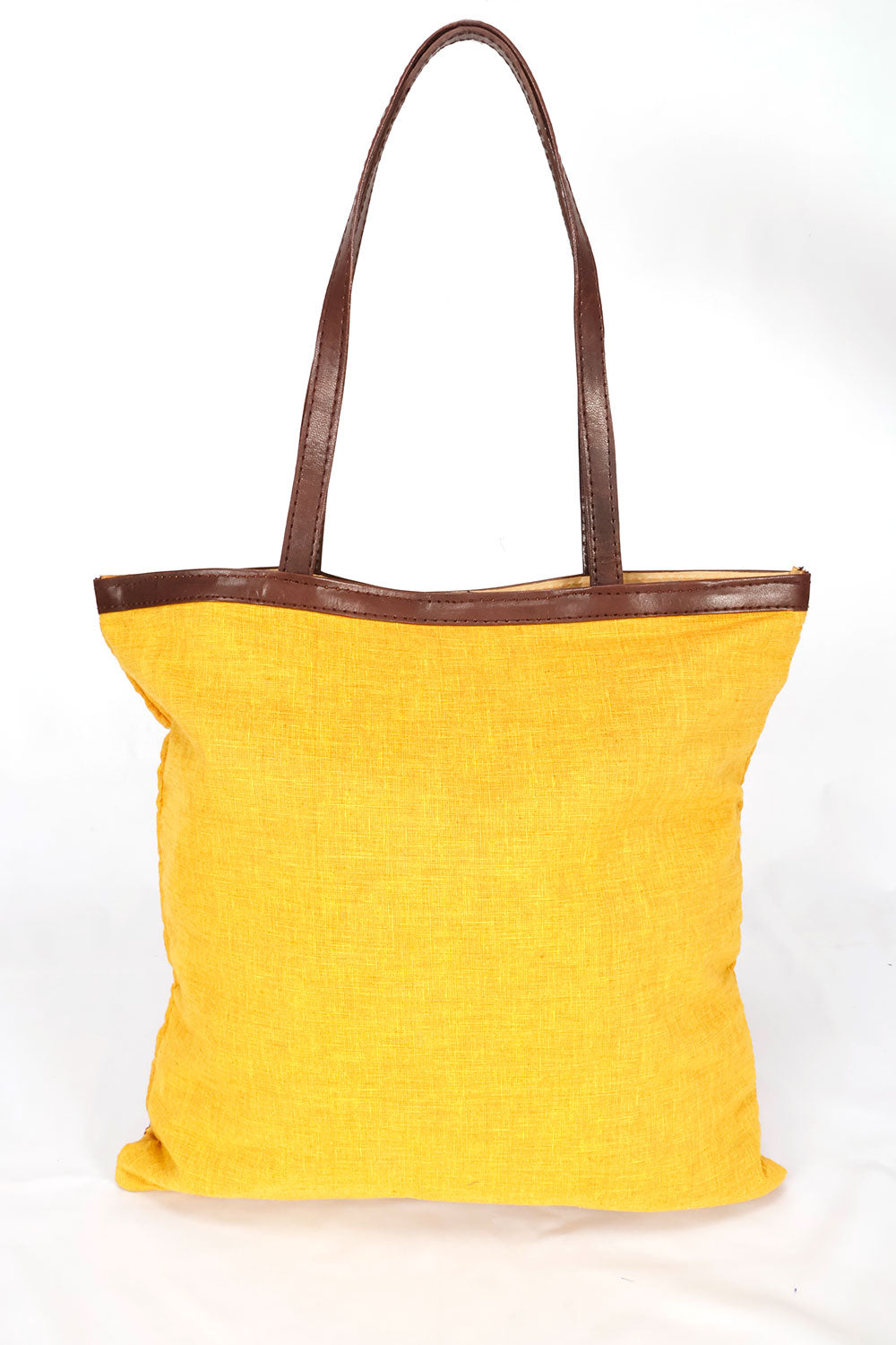 Orange Kantha Embroidery Hand bag 10063519