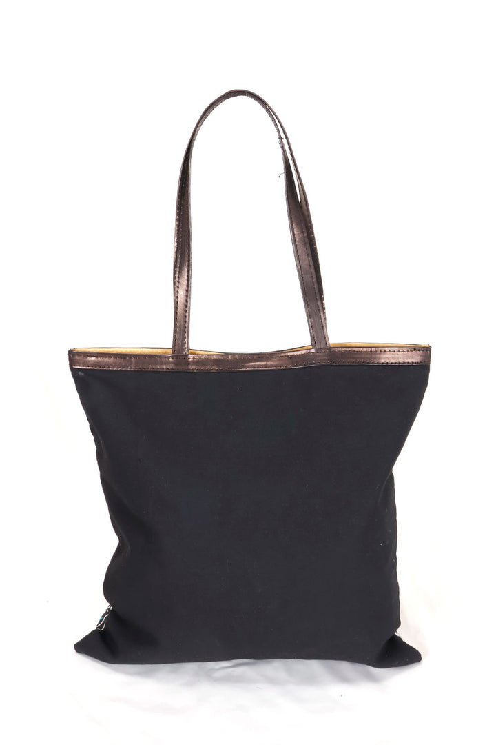 Black Kantha Embroidery Hand bag 10063522