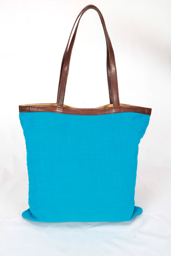 Blue Kantha Embroidery Hand bag 10063525