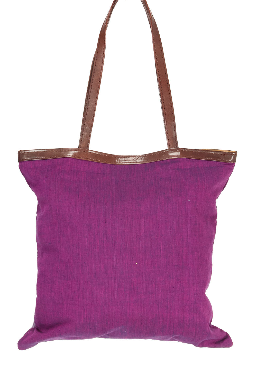 Purple Kantha Embroidery Hand bag 10063530