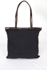 Black Kantha Embroidery Hand bag 10063531