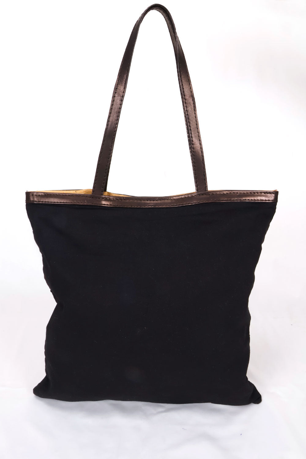 Fendi Nylon Tote Bag in Black / Brown