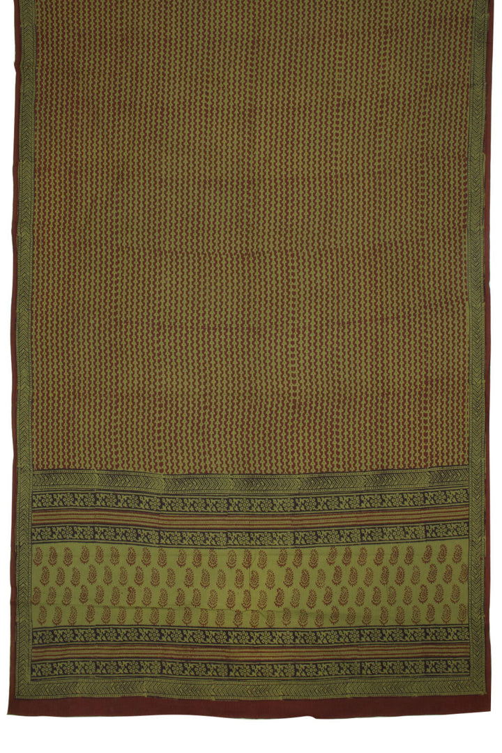 Green Bagh Printed Cotton 3-Piece Salwar Suit Material 10063585