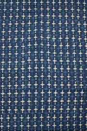 Blue Dabu Printed Cotton Salwar Suit Material - Avishya