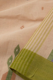 Baby Pink Handloom Bengal Tant Cotton Saree - Avishya