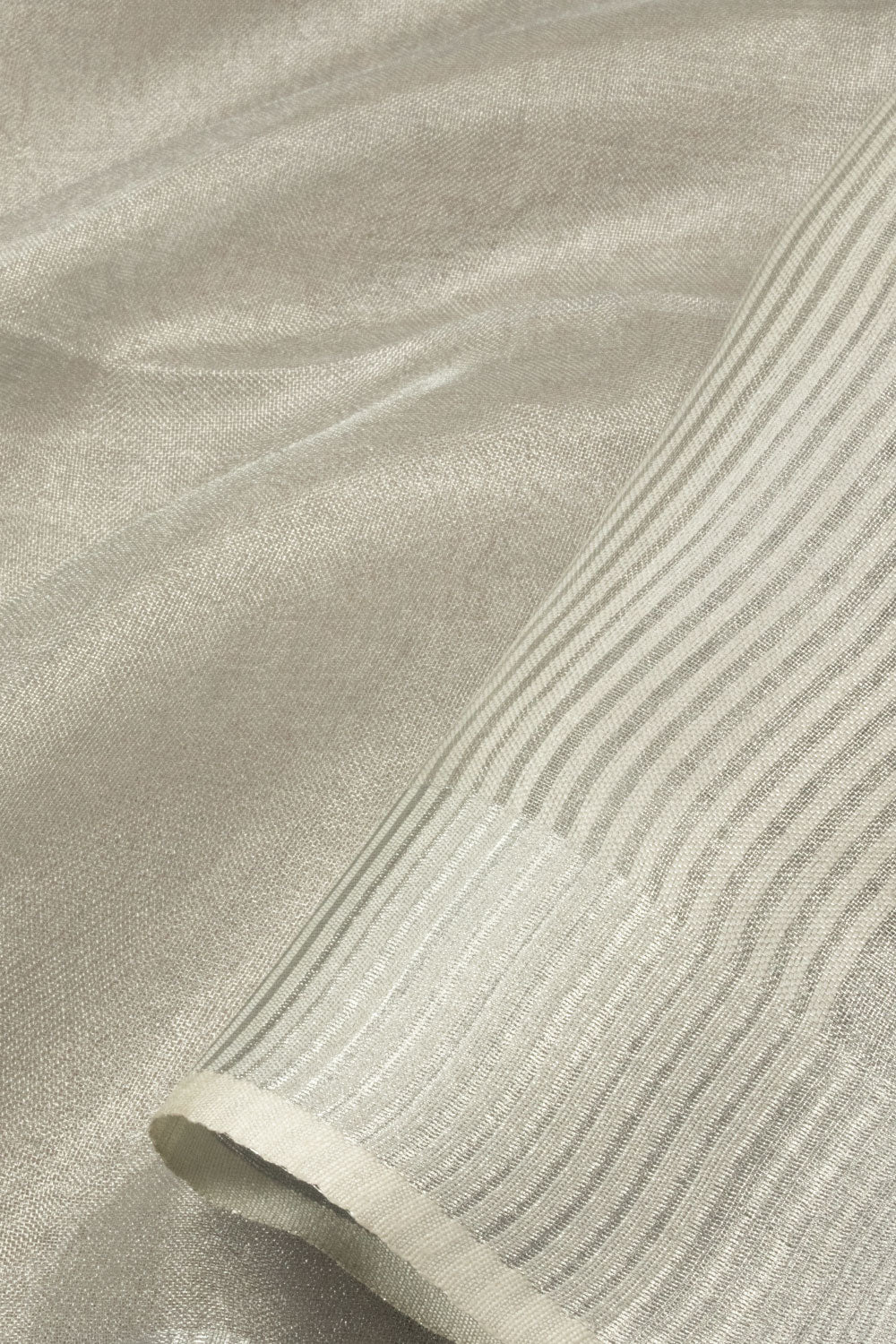 Silver Handloom Bengal Tant Cotton Saree - Avishya