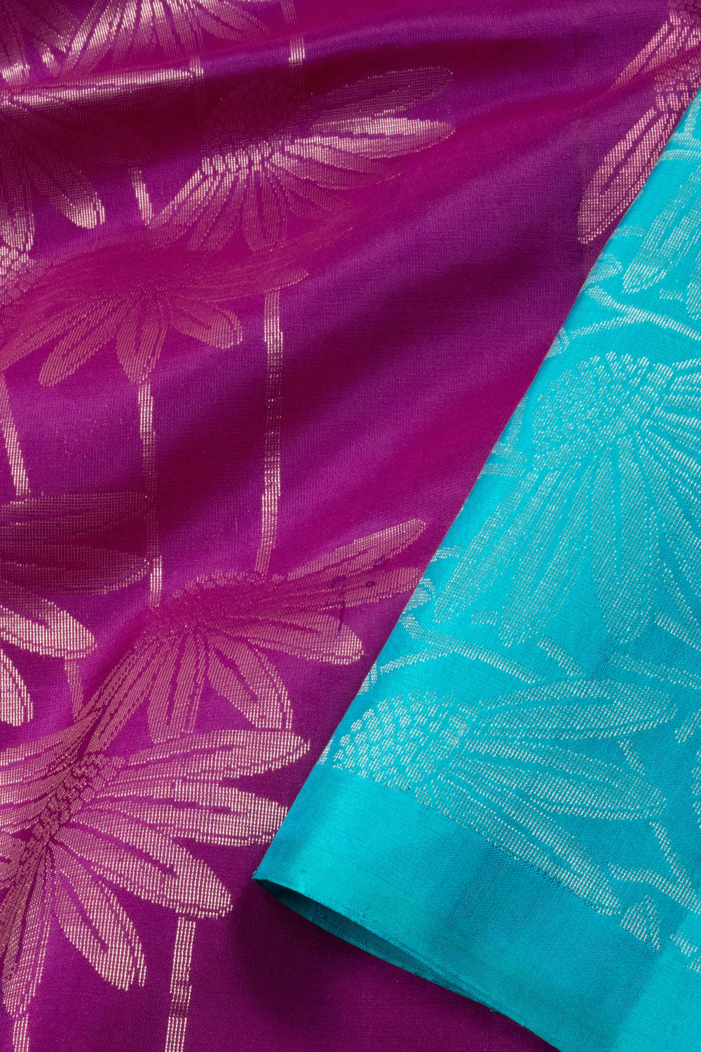 Purple Handloom Kanjivaram Soft Silk Saree