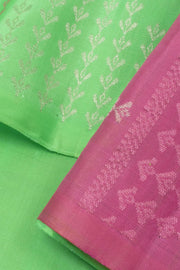 Green Handloom Kanjivaram Soft Silk Saree
