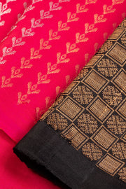 Hot Red Kanjivaram Soft Silk Saree-Avishya