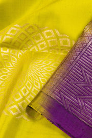 Chartreuse Green Kanjivaram Soft Silk Saree-Avishya