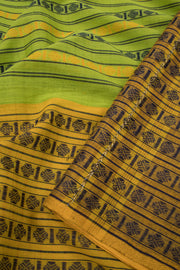 Avocado Green Handloom Dhaniakhali Cotton Saree 10063787