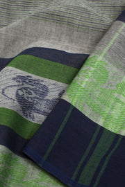 Grey Handloom Dhaniakhali Cotton Saree 10063788