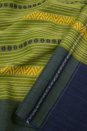 Wasabi Green Handloom Dhaniakhali Cotton Saree 10063794