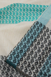 Off White Handloom Dhaniakhali Cotton Saree 10063797