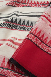 White Handloom Dhaniakhali Cotton Saree 10063806