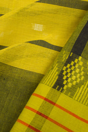 Yellow Handloom Dhaniakhali Cotton Saree - Avishya