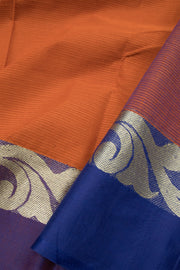 Terrakota Orange Handloom Dhaniakhali Cotton Saree 10063808