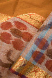 Copper Brown Handloom Dhaniakhali Cotton Saree 10063816