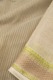 Beige Handloom Maheshwari Silk Cotton Saree - Avishya