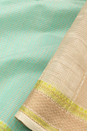 Sky Blue Handloom Maheshwari Silk Cotton Saree - Avishya