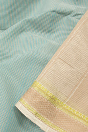Blue Handloom Maheshwari Silk Cotton Saree - Avishya
