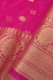 Pink Banarasi Organza Saree 10063845