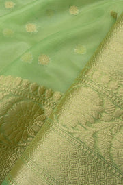 Green Banarasi Organza Viscose Saree - Avishya 