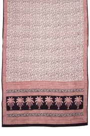 Black & White Bagh Printed Cotton 3-Piece Salwar Suit Material - 10063879