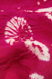 Red Handwoven Bandhani Modal Saree - Avishya