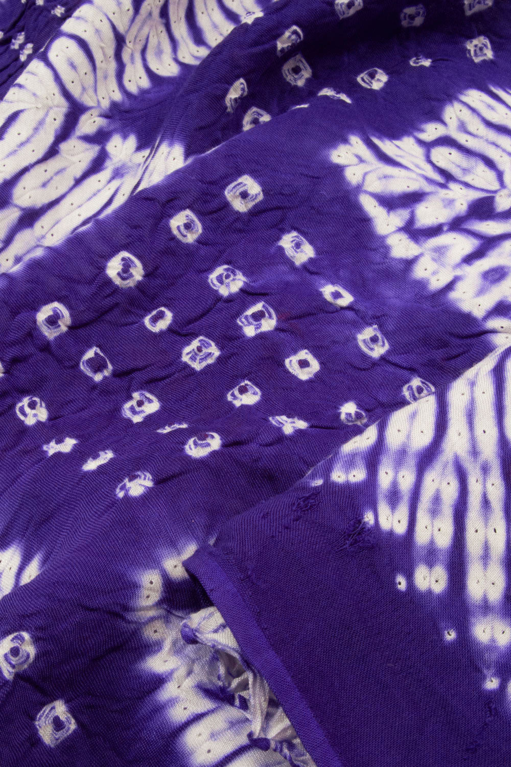 Purple Handwoven Bandhani Modal Saree 10063909