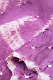 Purple Handwoven Bandhani Modal Saree 10063912