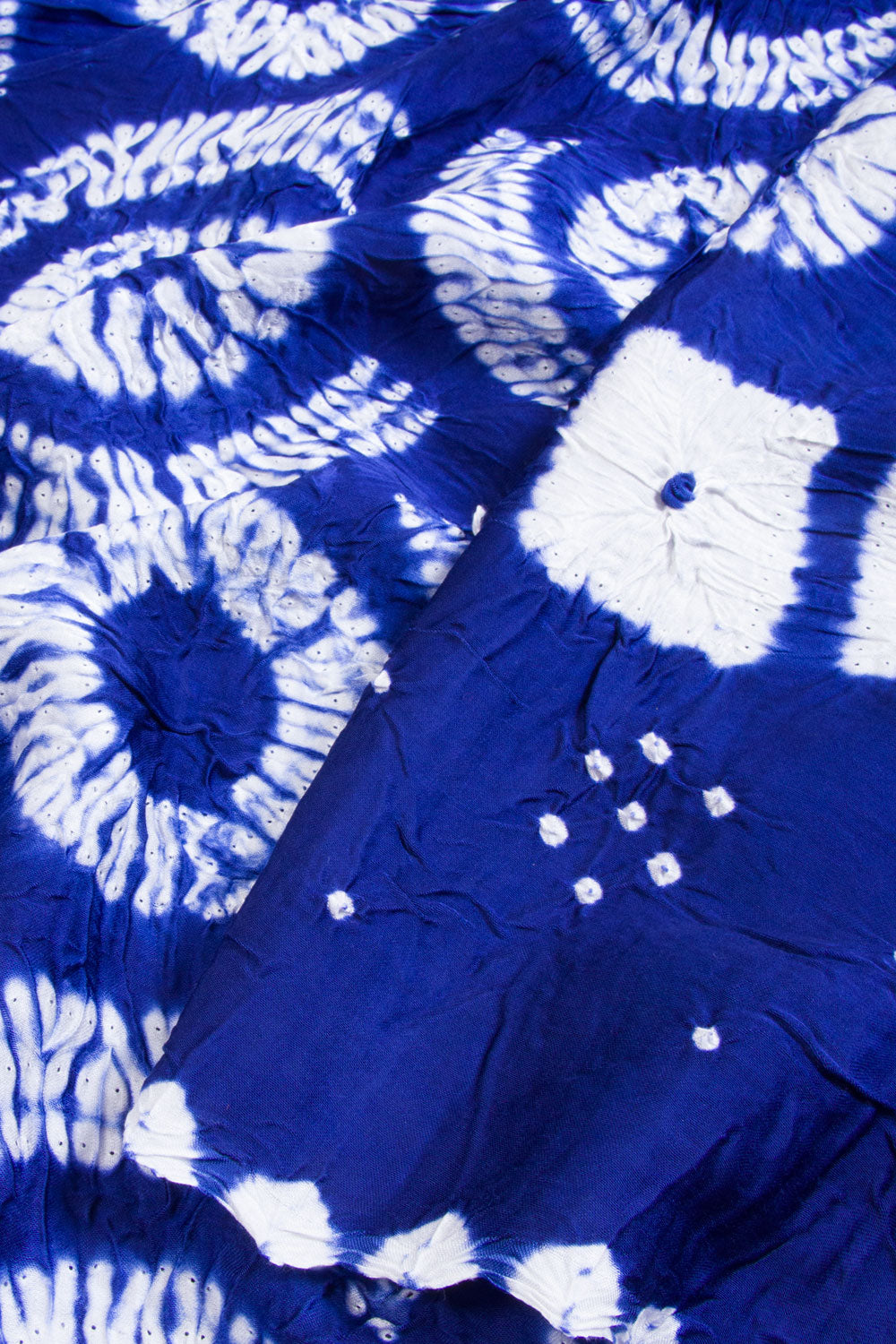 Blue Handcrafted Bandhani Cotton Saree - Avishya