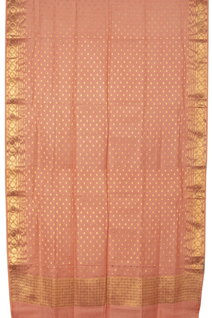 Onion Pink 3 Piece Banarasi Silk Cotton Salwar Suit Material - Avishya