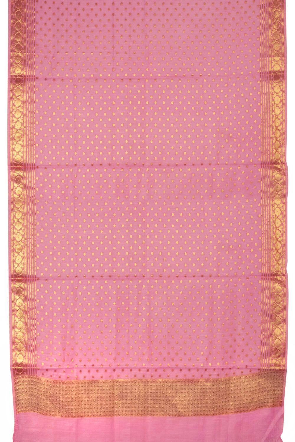 Pink 3 Piece Banarasi Silk Cotton Salwar Suit Material - Avishya