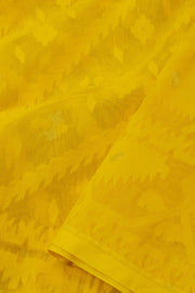 Yellow Handloom Jamdani Style Jamdani Cotton Saree 10064008