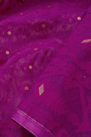 Violet Handloom Jamdani Style Jamdani Cotton Saree 10064009